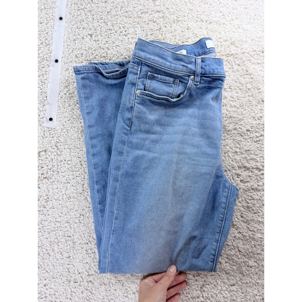 LOFT Outlet Straight Jeans Womens 10 Blue Stretch‎ Distressed Denim Pants